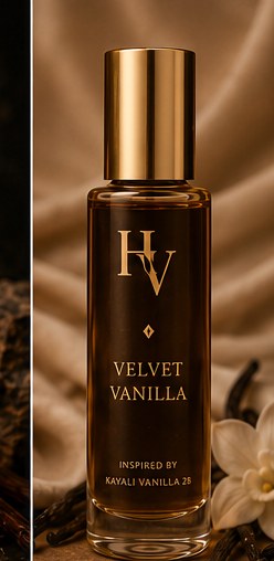 Velvet Vanilla perfume oil bottle